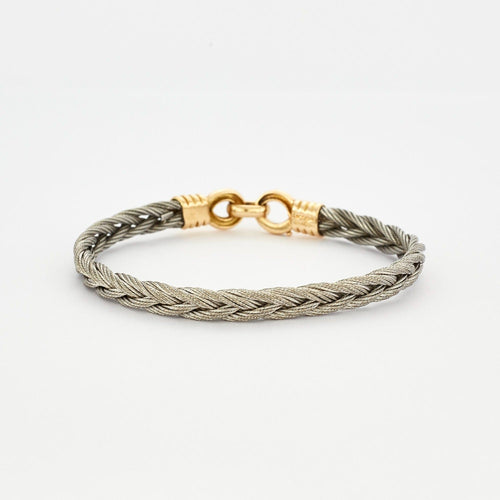 Bracelet FRED - Bracelet FORCE 10 acier et or jaune 58 Facettes DV0495-1