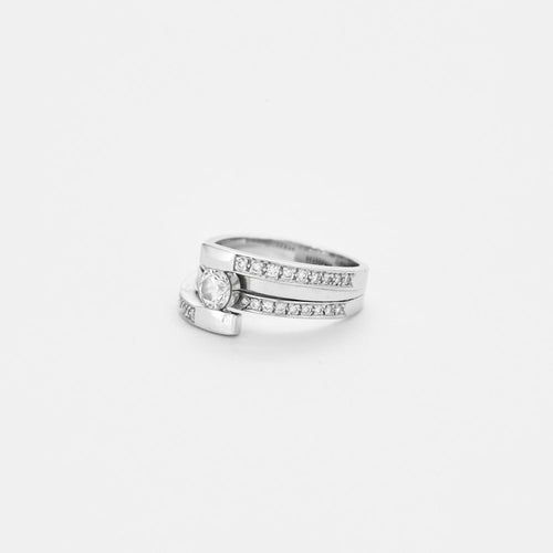 Bague EDOUARD NAHUM -  Bague moderniste en or gris 58 Facettes DV500-1