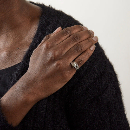 Bague EDOUARD NAHUM -  Bague moderniste en or gris 58 Facettes DV500-1