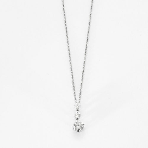 Collier Chaîne et pendentif en platine et diamants 58 Facettes DV0362-2