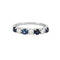 Bague Demi Alliance or blanc saphirs et diamants 58 Facettes DV0538-5