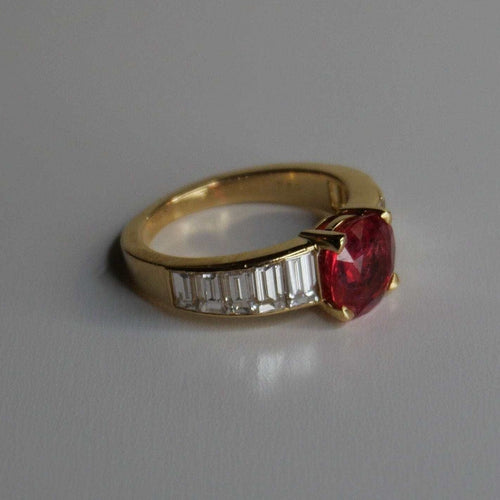 Bague VAN CLEEF & ARPELS - Bague Spinelle rouge orangé 58 Facettes DV0438-2