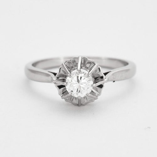 Bague Solitaire or gris et diamant 58 Facettes DV0541-4