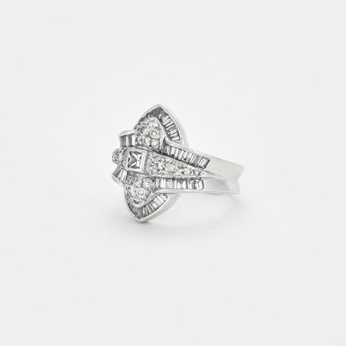 Bague Bague godronné or et diamants 58 Facettes DV0547-2