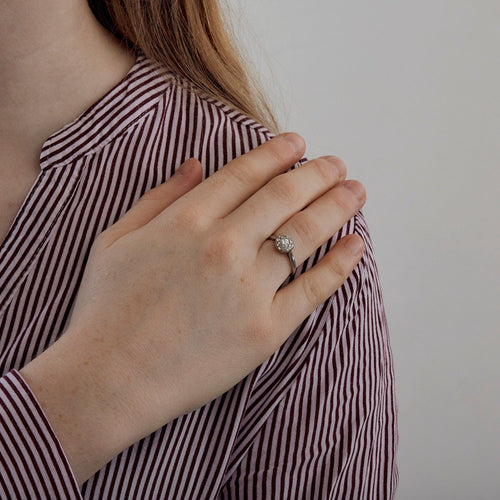 Bague Bague en platine diamants 58 Facettes DV0547-1