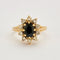Bague Bague marguerite or jaune saphir et diamants 58 Facettes DV0548-1
