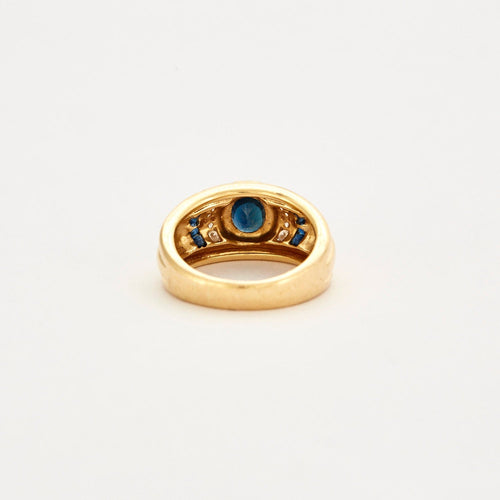 Bague Bague godronné saphir et diamants 58 Facettes DV0548-4