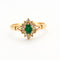 Bague Bague marguerite or jaune, émeraude et diamants 58 Facettes DV1340-2
