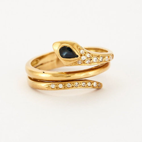 Bague Bague "Serpent" en or jaune, et  saphir 58 Facettes DV1340-3