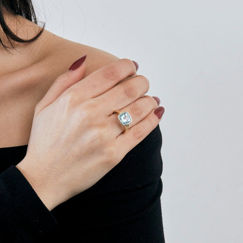 Bague Bague Aigue-Marine 58 Facettes DV1536-4