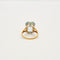 Bague Bague en or jaune aigue - marine et diamants 58 Facettes DV0558-2bis