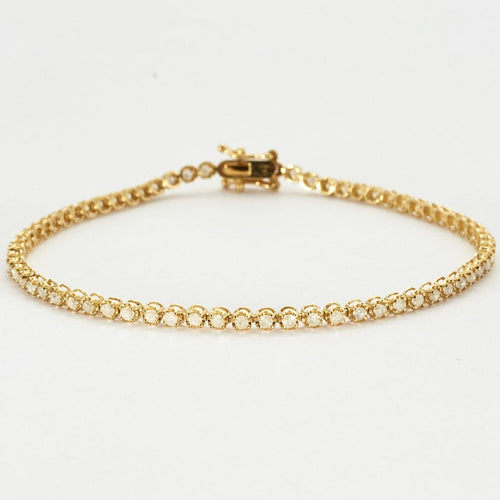 Bracelet Bracelet tenis en or jaune et diamants. 58 Facettes DV2065-4