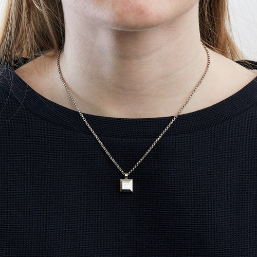 Collier Chopard Happy Diamonds- Collier Or gris et diamant 58 Facettes DV1919-2