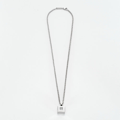 Collier Chopard Happy Diamonds- Collier Or gris et diamant 58 Facettes DV1919-2