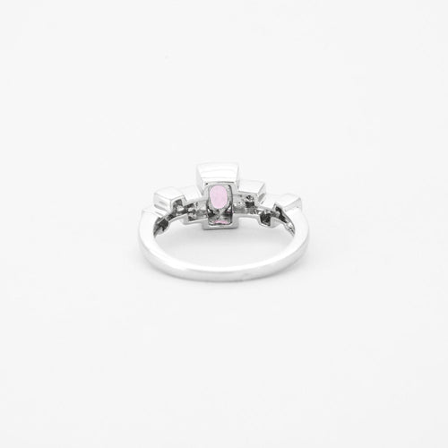 Bague Bague en or gris Saphir rose et diamants 58 Facettes DV0552-1