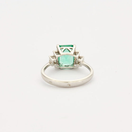 Bague Bague or émeraude et diamants 58 Facettes DV0569-1