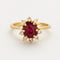 Bague Bague or rubis et diamants 58 Facettes DV0569-4