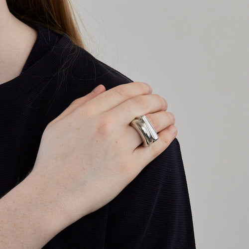 Bague FRED - Success - Bague or gris à godrons 58 Facettes DV0572-1