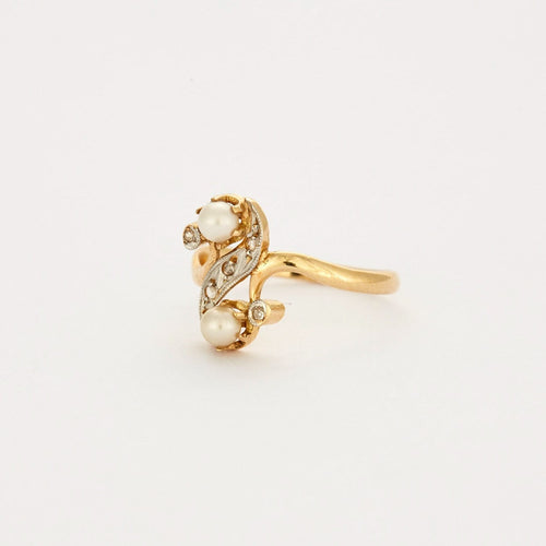 Bague Bague perles et diamants 58 Facettes DV0569-18