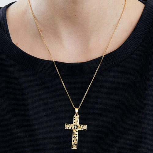 Pendentif Pendentif Croix Filigranée 58 Facettes DV1453-4