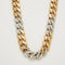 Collier Pomellato - Rare demie parure gourmette en or jaune et or gris, diamants 58 Facettes DV2198-1