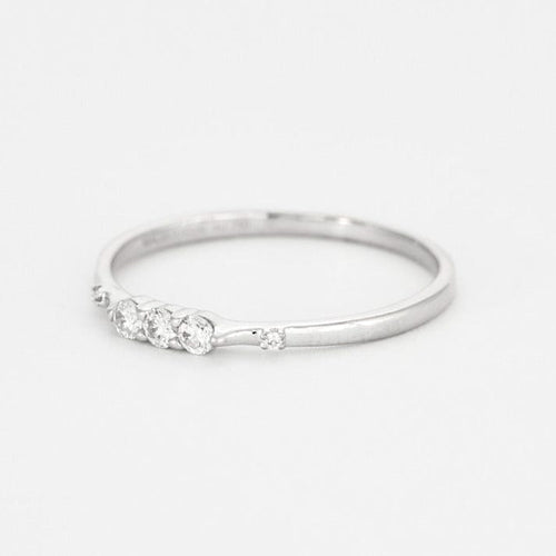 Bague MAUBOUSSIN- Trois grains d'amour. Or gris et diamants. 58 Facettes DV0566-2