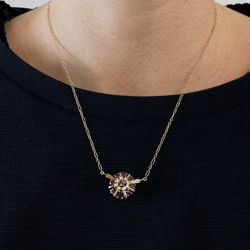 Collier Collier en or jaune et Saphirs violet 58 Facettes DV2022-1