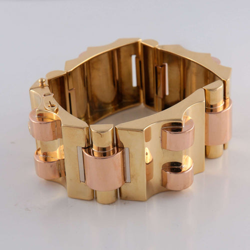 Bracelet Bracelet Tank Or rose et Or jaune 58 Facettes 1