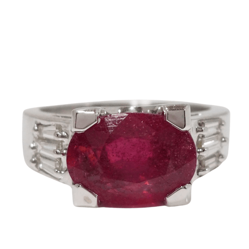 Bague 55.5 Bague en Or Blanc Rubis & Diamants 58 Facettes 31317