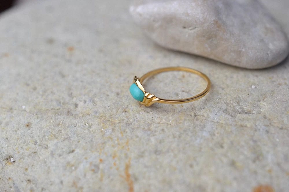 Bague Bague fine ciselée Turquoise 58 Facettes Ref1772