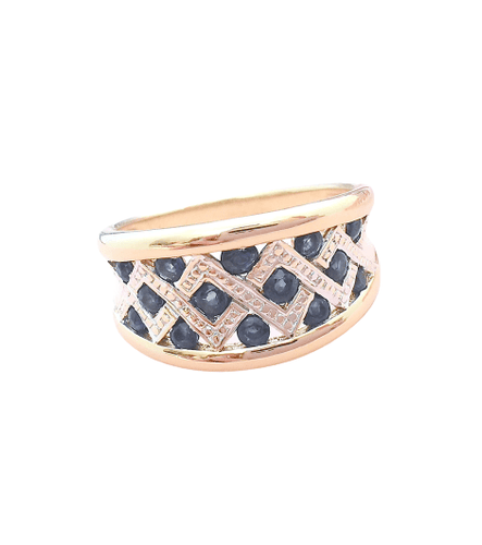 Bague Bague Bandeau Saphirs en Damier 58 Facettes AA 1607