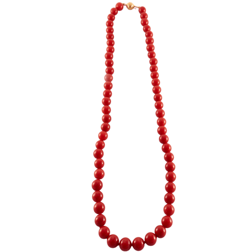 Collier Collier Boules de Corail Or 58 Facettes