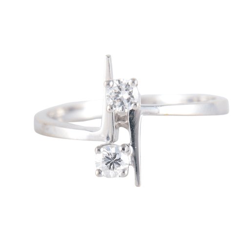 Bague 56 Bague Toi & Moi Art Déco Diamants 58 Facettes 8392