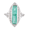 Bague 53 Bague Marquise Emeraudes Diamants 58 Facettes 8392