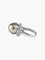 Bague Bague platine et perle grise de Tahiti 58 Facettes 384