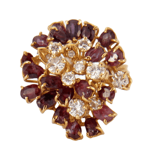 Bague 52 Bague cocktail Rubis et Diamants 58 Facettes