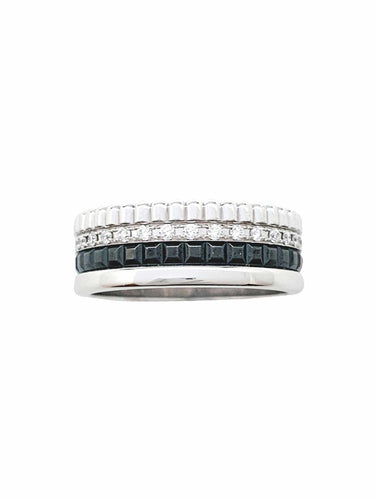 Bague 51 Bague Boucheron, "Quatre Black Edition", en or blanc, diamants. 58 Facettes 30977