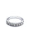 Bague 53 Bague Demie alliance Or blanc Diamant 58 Facettes 578775RV