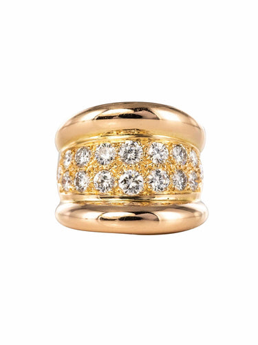 Bague 50 Bague massive godrons pavé de diamant 58 Facettes 20-238-47
