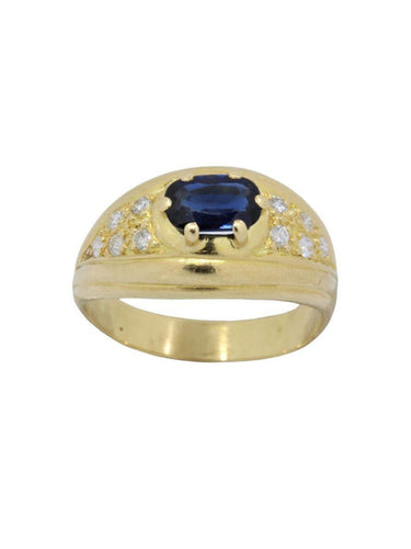 Bague BAGUE MODERNE SAPHIR ET DIAMANTS 58 Facettes 045021