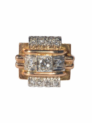 Bague Bague platine et diamant 1950 58 Facettes