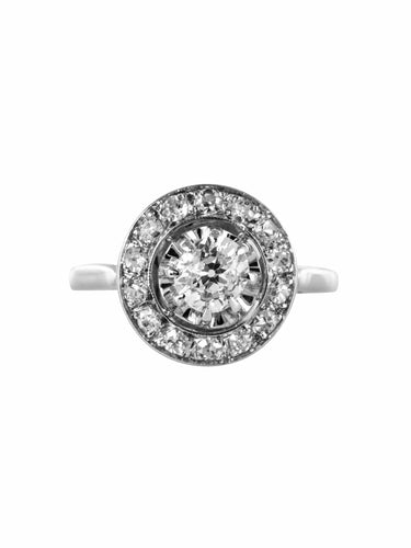 Bague 50 Bague ronde diamants art déco 58 Facettes 20-251-52