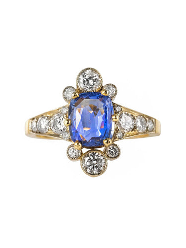 Bague 54 Bague saphir et diamants 58 Facettes CK1084-52