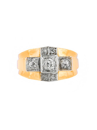 Bague 56 Bague tank diamants pont 58 Facettes 20-322-52