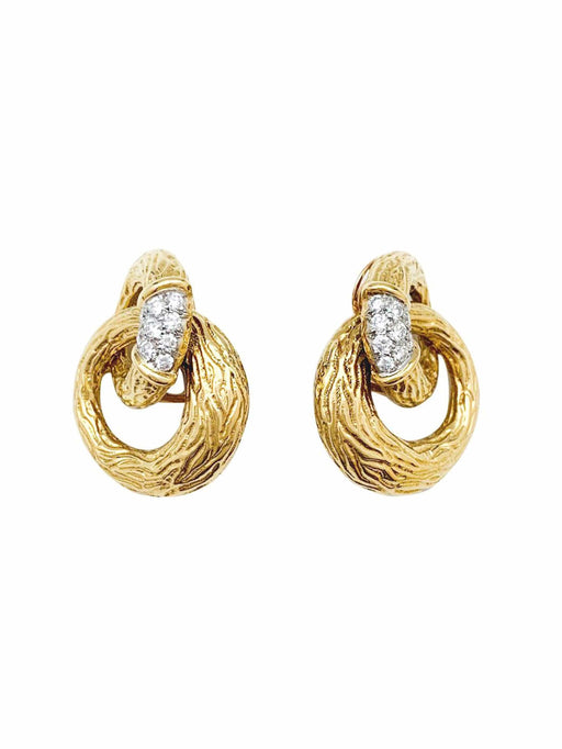 Boucles d'oreilles Boucles d'oreilles Boucheron en or jaune et diamants. 58 Facettes 30675