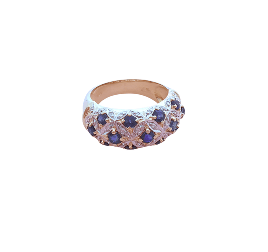 Bague 56.5 Bague Jonc Or Saphirs et Diamants 58 Facettes AA 1633