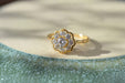 Bague Bague Marguerite pierre blanche entourage Or 58 Facettes Ref1890