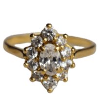 Bague Bague Marquise ornée pierres blanches 58 Facettes Ref1926