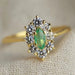 Bague Bague Marquise Emeraude Oxydes 58 Facettes Ref1874