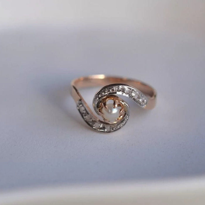 Bague Bague Tourbillon Diamants Or rose 58 Facettes Ref1635